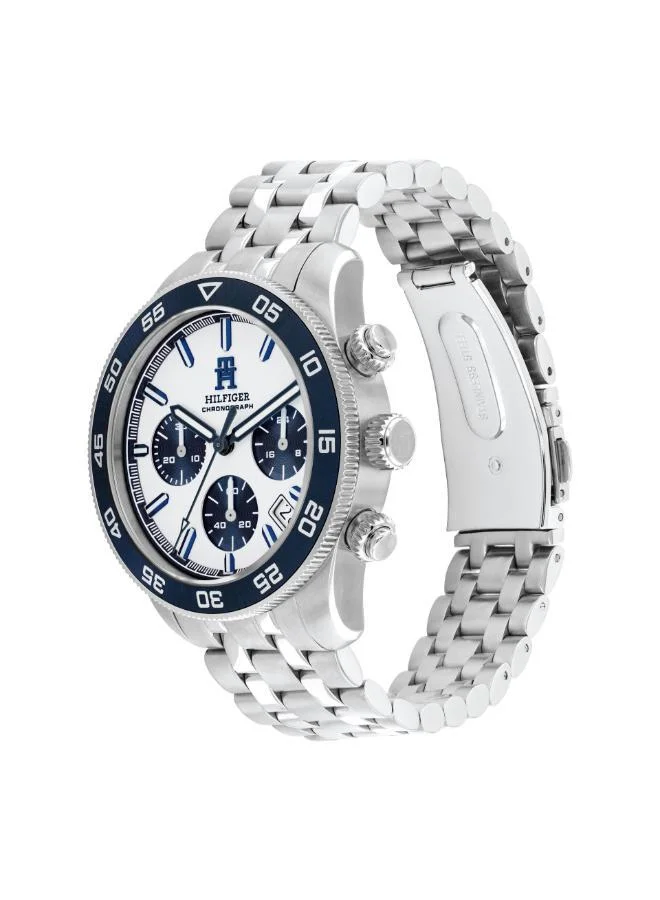 Tommy Hilfiger  Mens Chronograph Quartz Watch With Silver Stainless Steel Bracelet - 1792157 for Men | Best Price UAE